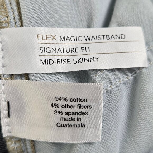 Lane Bryant Size 20 Mid-Rise Skinny Jean Flex Magic Waistband Distressed NWT - Picture 8 of 16